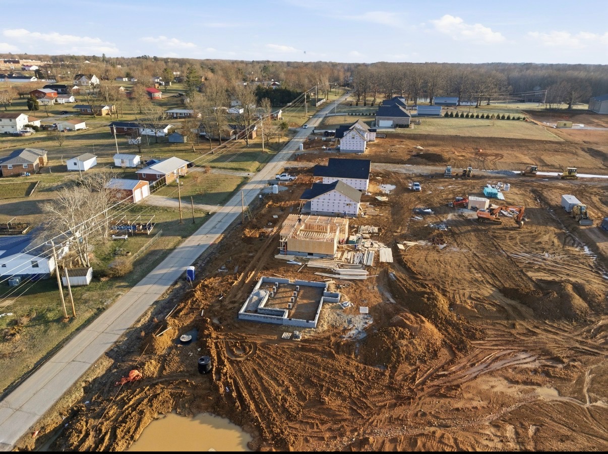 Aerial view of Irish Commons Phase 1 under construction